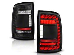 Anzo USA Full LED Tail Lights with Sequential Turn Signal; Black Housing; Clear Lens (19-24 RAM 2500)