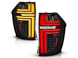 Anzo USA Full LED Tail Lights with Sequential Turn Signal; Black Housing; Clear Lens (21-25 Tahoe)