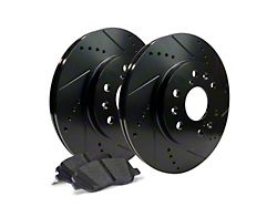 Apex One Elite Cross-Drill and Slots 6-Lug Brake Rotor and Friction Point Pad Kit; Front (15-20 Canyon)