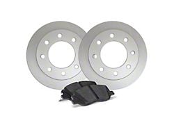 Apex One Enviro-Friendly Geomet OE 8-Lug Brake Rotor and Friction Point Pad Kit; Front and Rear (11-12 4WD F-350 Super Duty SRW)