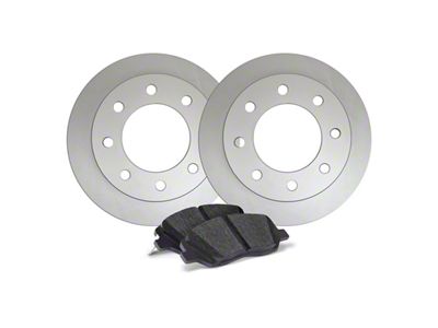 Apex One Enviro-Friendly Geomet OE 8-Lug Brake Rotor and Friction Point Pad Kit; Front and Rear (13-22 4WD F-350 Super Duty SRW)