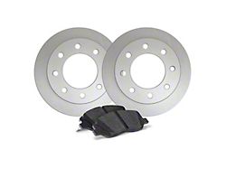 Apex One Enviro-Friendly Geomet OE 8-Lug Brake Rotor and Friction Point Pad Kit; Front (20-25 Sierra 3500 HD)