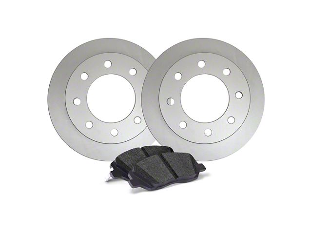 Apex One Enviro-Friendly Geomet OE 8-Lug Brake Rotor and Friction Point Pad Kit; Front (11-19 Silverado 2500 HD)