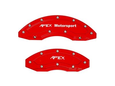 Apex Overlay Gen III Brake Caliper Overlays; Red; Front and Rear (15-25 Canyon w/ 18+ Inch Wheels)