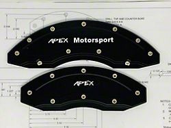 Apex Overlay Gen III Brake Caliper Overlays; Black; Front and Rear (11-24 F-250 Super Duty w/ 18+ Inch Wheels)