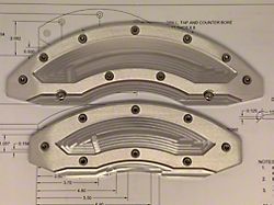 Apex Overlay Gen III Brake Caliper Overlays; Raw; Rear (94-24 RAM 3500 SRW w/ 18+ Inch Wheels)