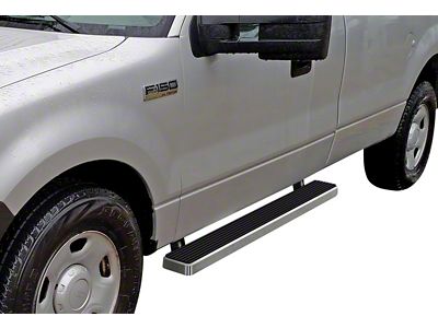 5-Inch iStep Running Boards; Hairline Silver (04-08 F-150 SuperCab)