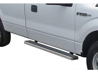 5-Inch iStep Running Boards; Hairline Silver (09-14 F-150 Regular Cab)