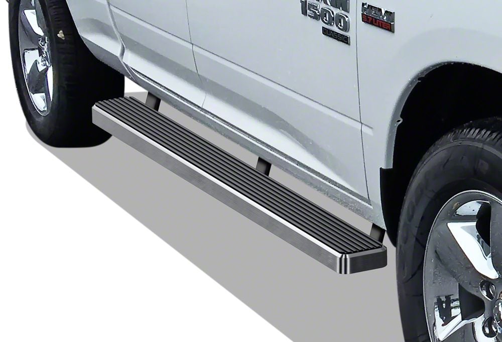 Ram 1500 5 Inch Istep Running Boards Hairline Silver 09 18 Ram 1500 Quad Cab 8544