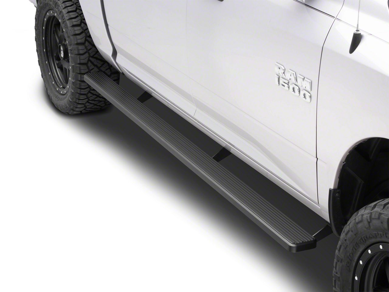 RAM 1500 5-Inch iStep Wheel-to-Wheel Running Boards; Black (09-18 RAM ...