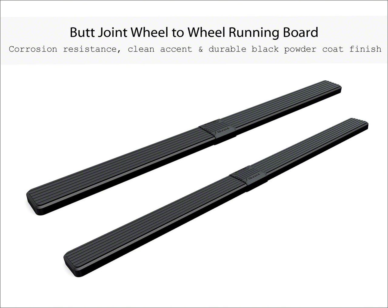 5-Inch iStep Wheel-to-Wheel Running Boards; Black (15-25 F-150 SuperCab w/  6-1/2-Foot Bed)