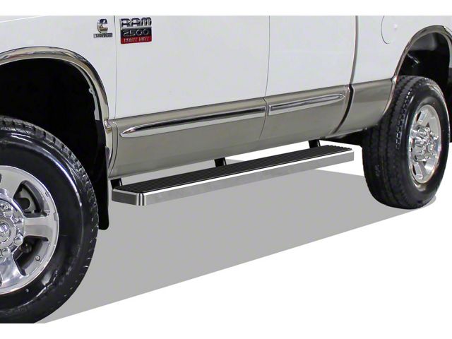 6-Inch iStep Running Boards; Hairline Silver (02-08 RAM 1500 Quad Cab)