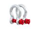 ARB 16mm D-Ring Shackles; Red/Silver