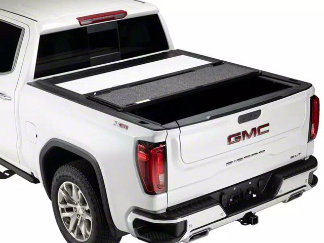 A.R.E. Fusion Tri-Fold Tonneau Cover; Abalone White (19-24 Silverado 1500 w/ 5.80-Foot Short Box)