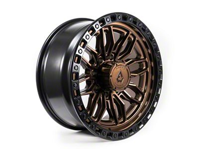 Arena Hustle Smoked Bronze Center with Satin Black Lip 8-Lug Wheel; 20x9; 0mm Offset (01-06 Sierra 3500 HD SRW)