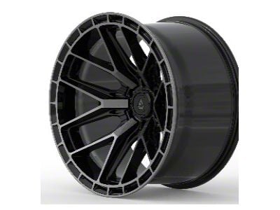 Arena Battle Glossy Black with Machined DDT Face and Lip 6-Lug Wheel; 20x9; 1mm Offset (04-08 F-150)