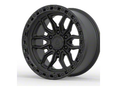 Arena Hustle Satin Black Center with Glossy Black Lip 6-Lug Wheel; 17x8.5; 25mm Offset (04-08 F-150)