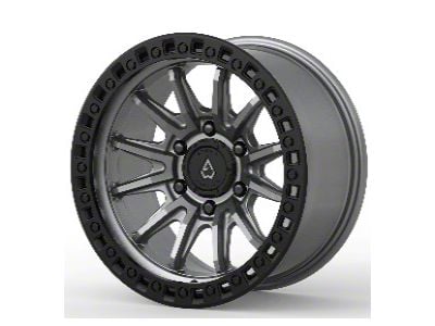 Arena Mission Satin Gunmetal Center with Satin Black Lip 6-Lug Wheel; 17x9; 0mm Offset (04-08 F-150)