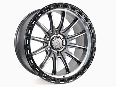 Arena Mission Satin Gunmetal Center with Satin Black Lip 6-Lug Wheel; 20x9; 20mm Offset (04-08 F-150)