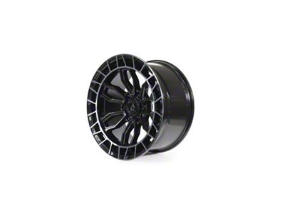 Arena Recon Glossy Black Center with Machined DDT Lip 6-Lug Wheel; 17x9; -12mm Offset (04-08 F-150)