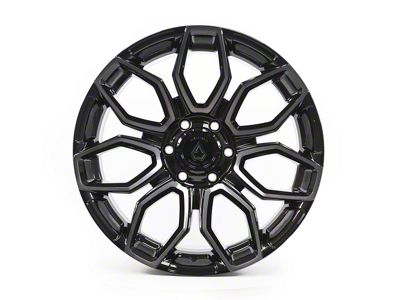 Arena Cobra Glossy Black with Brushed DDT Face Clear 6-Lug Wheel; 20x9; 0mm Offset (07-13 Sierra 1500)