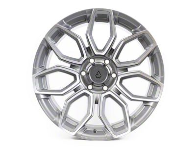 Arena Cobra Texture Gun Metal Machine Clear Coat 6-Lug Wheel; 20x10; -18mm Offset (07-13 Sierra 1500)