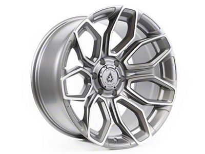 Arena Cobra Texture Gun Metal Machine Clear Coat 6-Lug Wheel; 20x9; 0mm Offset (07-13 Sierra 1500)