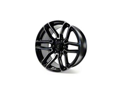 Arena Supreme Glossy Black with Brushed DDT Face Clear 6-Lug Wheel; 20x9; 20mm Offset (07-13 Sierra 1500)