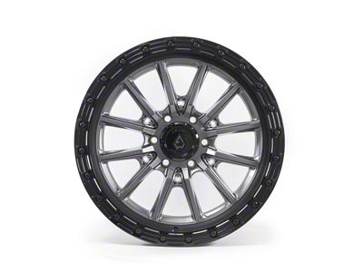 Arena Trek Glossy Gun Metal Center with Glossy Black Lip 6-Lug Wheel; 20x9; 20mm Offset (07-13 Sierra 1500)