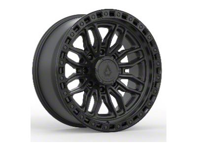 Arena Hustle Satin Black Center with Glossy Black Lip 8-Lug Wheel; 20x9; 0mm Offset (11-14 Sierra 2500 HD)