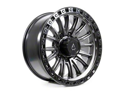 Arena Mission Satin Gunmetal Center with Satin Black Lip 8-Lug Wheel; 20x9; 0mm Offset (11-14 Sierra 2500 HD)