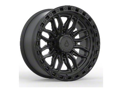 Arena Hustle Satin Black Center with Glossy Black Lip 8-Lug Wheel; 20x9; 0mm Offset (11-14 Sierra 3500 HD SRW)