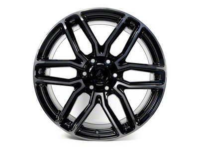 Arena Supreme Glossy Black with Brushed DDT Face Clear 6-Lug Wheel; 20x9; 20mm Offset (07-13 Silverado 1500)