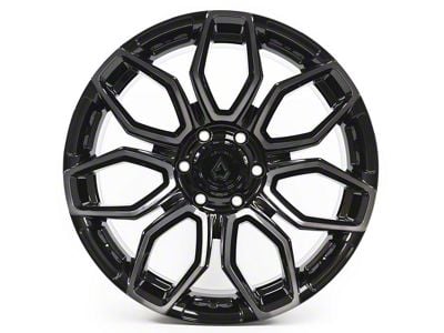 Arena Cobra Glossy Black with Brushed DDT Face Clear 6-Lug Wheel; 20x10; -18mm Offset (07-14 Tahoe)