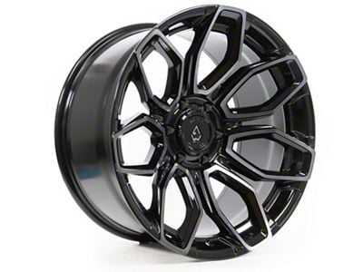 Arena Cobra Glossy Black with Brushed DDT Face Clear 6-Lug Wheel; 20x9; 0mm Offset (07-14 Tahoe)