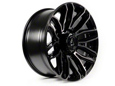 Arena Supreme Glossy Black with Brushed DDT Face Clear 8-Lug Wheel; 20x9; 0mm Offset (08-10 F-250 Super Duty)