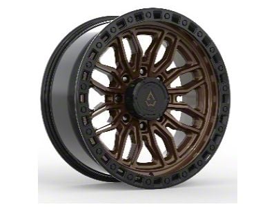 Arena Hustle Smoked Bronze Center with Satin Black Lip 8-Lug Wheel; 20x9; 0mm Offset (11-16 F-250 Super Duty)