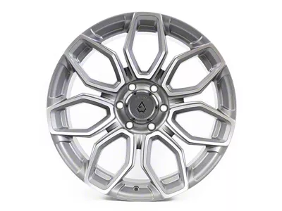 Arena Cobra Texture Gun Metal Machine Clear Coat 6-Lug Wheel; 20x10; -18mm Offset (14-18 Sierra 1500)