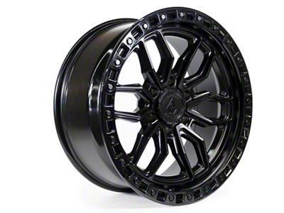 Arena Hustle Satin Black Center with Glossy Black Lip 6-Lug Wheel; 17x9; 0mm Offset (15-20 F-150)