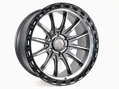 Arena Mission Satin Gunmetal Center with Satin Black Lip 6-Lug Wheel; 20x9; 0mm Offset (15-20 F-150)