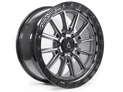 Arena Trek Glossy Gun Metal Center with Glossy Black Lip 6-Lug Wheel; 20x9; 20mm Offset (15-20 F-150)