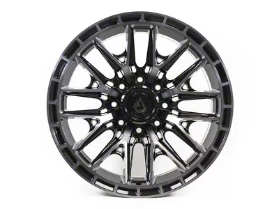 Arena Battle Glossy Black Machined DDT Face and Lip 8-Lug Wheel; 22x10; -18mm Offset (15-19 Silverado 2500 HD)