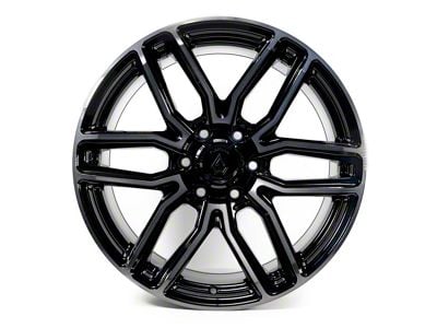 Arena Supreme Glossy Black with Brushed DDT Face Clear 6-Lug Wheel; 20x9; 20mm Offset (19-23 Ranger)