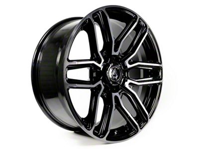 Arena Supreme Glossy Black with Brushed DDT Face Clear 6-Lug Wheel; 20x9; 20mm Offset (19-23 Ranger)