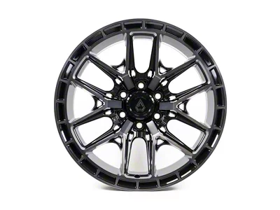 Arena Battle Glossy Black with Machined DDT Face and Lip 6-Lug Wheel; 20x10; -18mm Offset (19-25 Sierra 1500)