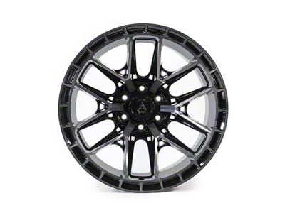 Arena Battle Glossy Black with Machined DDT Face and Lip 6-Lug Wheel; 20x12; -44mm Offset (19-25 Silverado 1500)