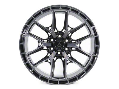 Arena Battle Glossy Black with Machined DDT Face and Lip 6-Lug Wheel; 22x10; -18mm Offset (19-25 Silverado 1500)