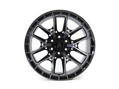 Arena Battle Glossy Black with Machined DDT Face and Lip 6-Lug Wheel; 20x12; -44mm Offset (99-06 Sierra 1500)