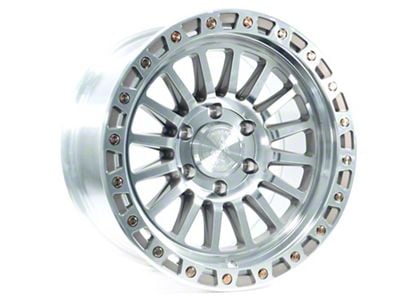 Arena Trophy Bright Machine with Zinc Bolts 6-Lug Wheel; 17x9; -12mm Offset (23-25 Canyon)