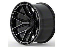 Arena Battle Glossy Black with Machined DDT Face and Lip 6-Lug Wheel; 20x10; -18mm Offset (21-25 F-150)